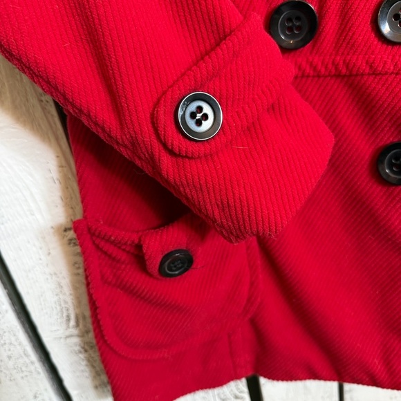 Forever 21 Red Soft Peacoat Jacket Women's Small Button-Up Jacket Y2K Retro Vibe - Picture 4 of 9